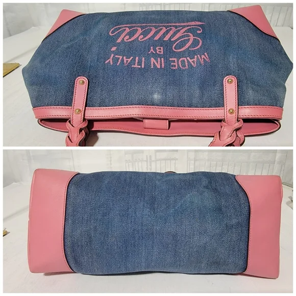 Authentic Gucci Craft Denim Tote Bag